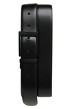 Original Penguin Very Clean Reversible Leather Belt In Black