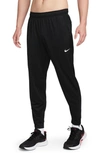 Nike Solo Swoosh Straight-leg Logo-embroidered Cotton-blend Jersey Sweatpants In Black/ White