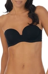 On Gossamer Beautifully Basic Strapless Multi-way Bra In Black