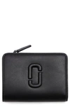 Marc Jacobs The Mini Compact Leather Wallet In Black