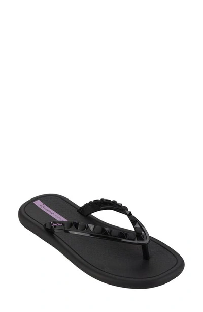 Ipanema X Shakira Sol Ad Slip-on Flip-flop Sandals In Blck,lilac