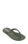 Ipanema X Shakira Sol Ad Slip-on Flip-flop Sandals In Green