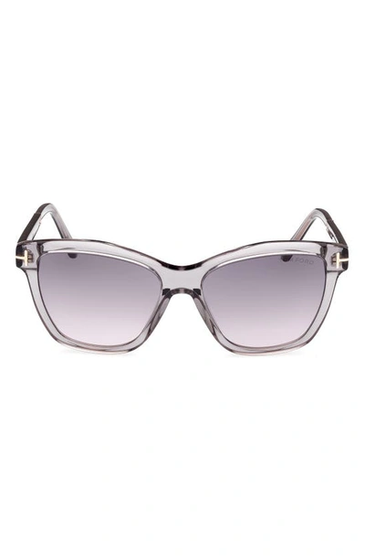 Tom Ford Lucia 54mm Gradient Square Sunglasses In Purple/purple Gradient