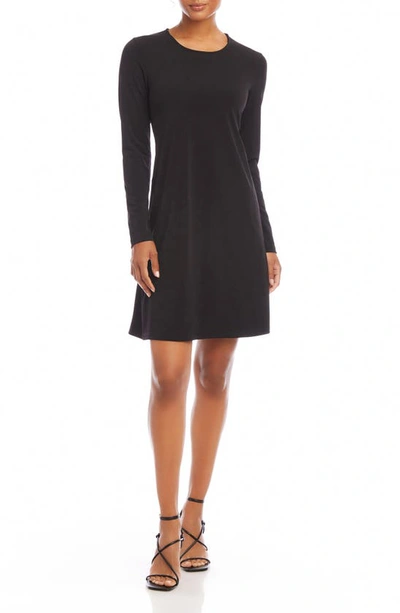 KAREN KANE LONG SLEEVE JERSEY MINIDRESS