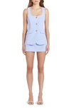 Amanda Uprichard Kya Sleeveless Romper Minidress In English Lavender