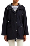 Ralph Lauren Hooded Drawstring Waist Jacket In Dark Navy