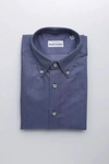 Robert Friedman Blue Cotton Shirt In Blue