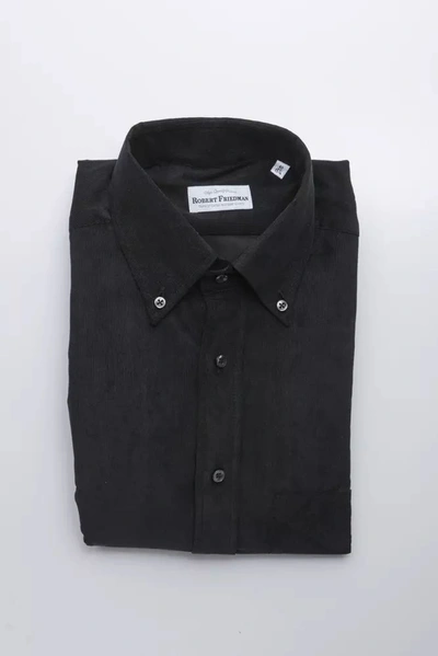 Robert Friedman Cotton Men's Shirt In Black