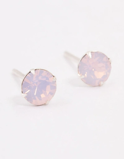 Lovisa Sterling Silver Pink Oval Stud Earrings