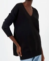FRENCH CONNECTION BABYSOFT RIBBED JUMPER IN BLACK
