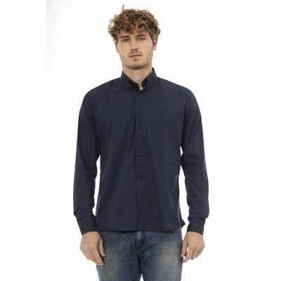 Baldinini Trend Cotton Men's Shirt In Blue