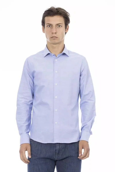 Baldinini Trend Blue Cotton Men's Shirt
