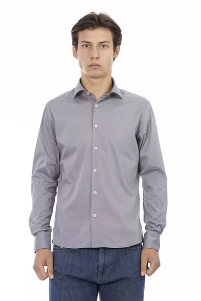 Baldinini Trend Cotton Men's Shirt In Grey