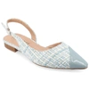 Journee Collection Daphnne Cap Toe Slingback Flat In Blue