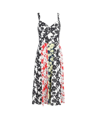 Jason Wu Midi Length Dress In Floral Print Silk In Multi