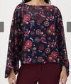 Trina Turk Ursa Top In Navy Multi In Multi