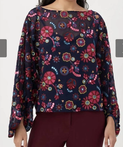 Trina Turk Ursa Top In Navy Multi