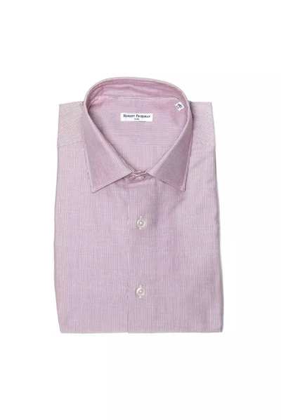 Robert Friedman Cotton Men's Shirt In Pink