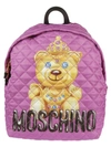 MOSCHINO QUILTED BEAR BACKPACK,7B7615 8205 1244