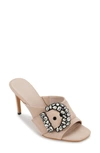 Karl Lagerfeld Quentin Crystal Sandal In Shell