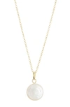 ARGENTO VIVO STERLING SILVER 14K GOLD FRESHWATER PEARL PENDANT NECKLACE