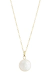 Argento Vivo 14k Gold Freshwater Pearl Pendant Necklace In Gold