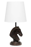 Lalia Home 17.25in Chess Horse Lamp In Dark Bronze