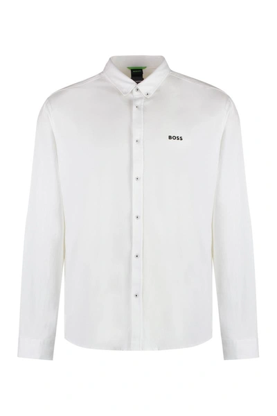Hugo Boss Boss Stretch Cotton Shirt In White
