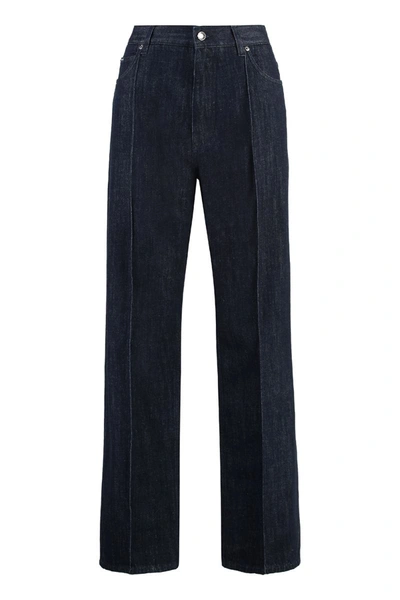 Dolce & Gabbana Overfit 5-pocket Straight-leg Jeans For Women In Black