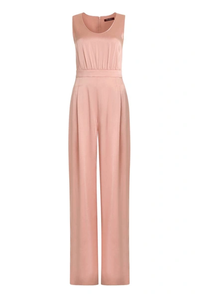 Max Mara Studio Wide-leg Trousers Jumpsuit In Pink