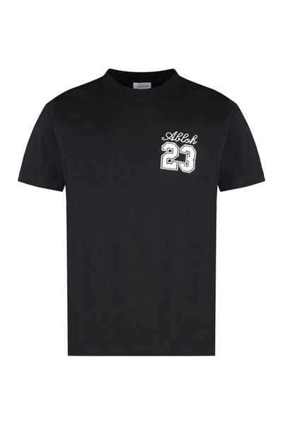 Off-white 23 Logo修身棉质t恤 In Black