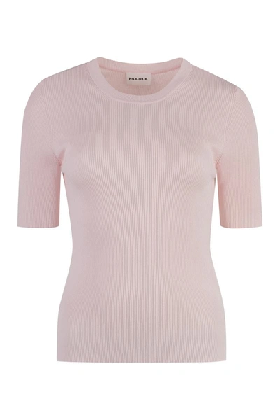 P.a.r.o.s.h . Cotton Knit T-shirt In Pink