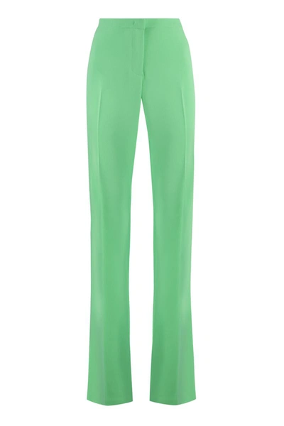 Pinko Stretch Flare Pants In Green
