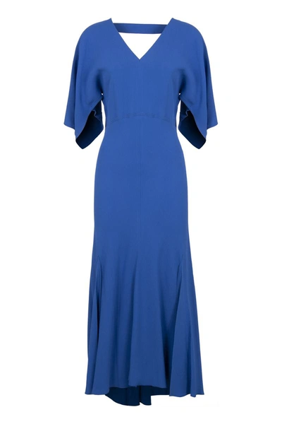 Victoria Beckham Cady Dress In Blue