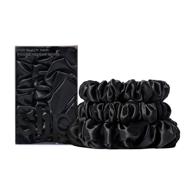 Slip Back To Basics Assorted Scrunchies In Black