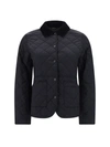 Barbour Quilted Jacket With Diamond Pattern In Black