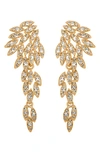EYE CANDY LOS ANGELES STARLING CRYSTAL CLUSTER STATEMENT DROP EARRINGS