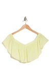VICI COLLECTION VICI COLLECTION BREEZE OFF THE SHOULDER CROP TOP