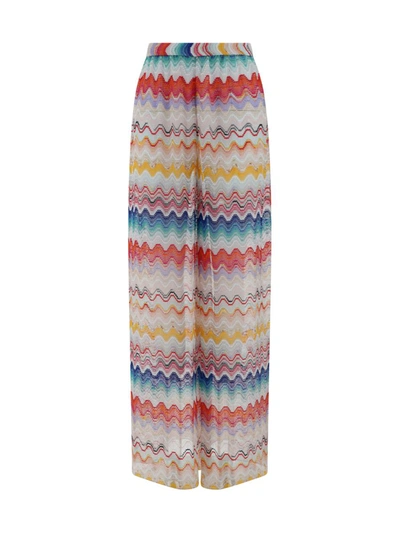 Missoni Trousers In Multicolor Wht Base