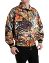 Dolce & Gabbana Multicolor Abstract Polyester Bomber Jacket In Multicolor