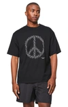 UNDERCOVER PEACE SIGN T-SHIRT IN BLACK