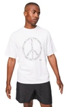 UNDERCOVER PEACE SIGN T-SHIRT IN WHITE