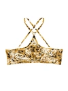 Knwls Yellow & Black Chk Bra In Yellow