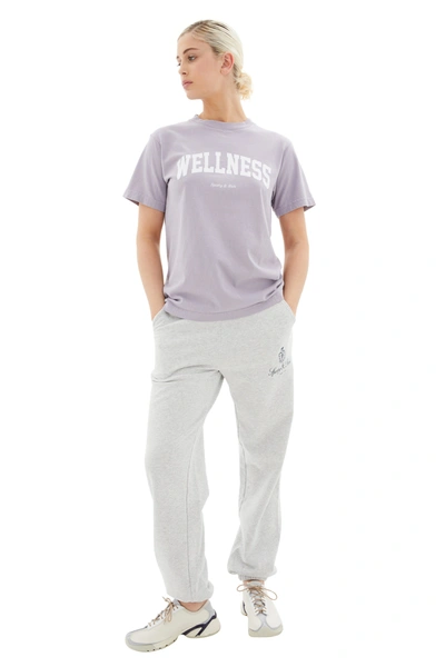 Sporty And Rich Wellness Ivy Logo-print Cotton-jersey T-shirt In Purple