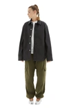 Shop Jil Sander Denim Over Shirt In Dark Blue