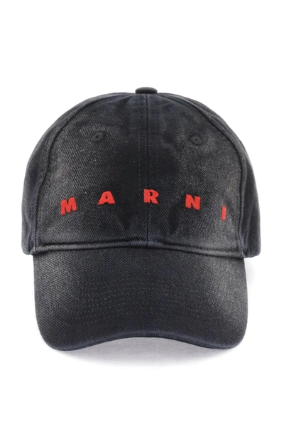 Marni Classic Baseball Cap In Black