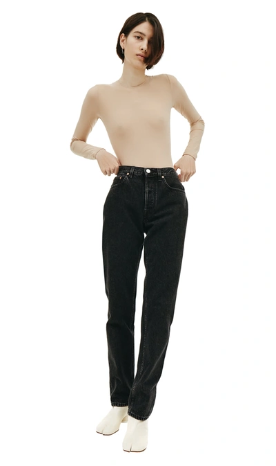 Maison Margiela Classic Jersey Bodysuit In Brown