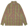 Saint Michael Denim Tears Frnnl Checked Shirt In Green