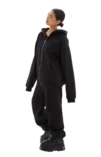 Tons Zip Up Hoodie In Black