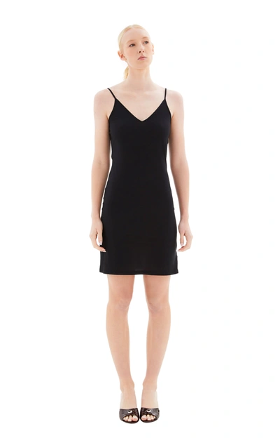 Jil Sander Slip Mini Dress In 001 Black